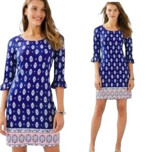 Lilly Pulitzer Womens Sophie Midi Dress Size S Lapis Lazuli Blue Pink Size Small